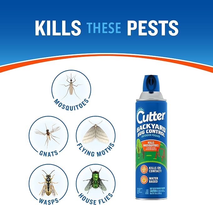 Cutter Backyard Bug Control Combo Pack, with Outdoor Fogger & Hose-End Spray Concentrate