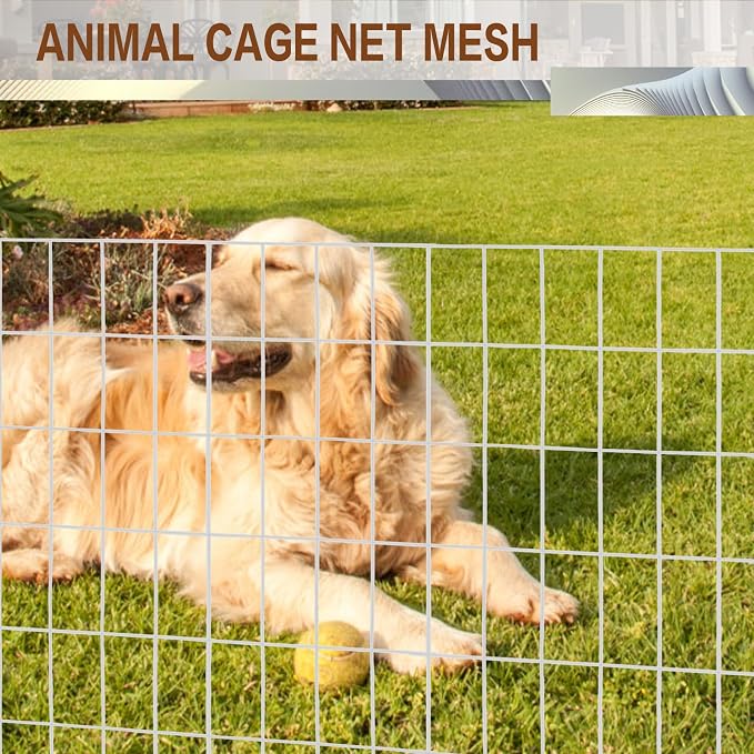 Tongmo 2 ft x 100 ft Galvanized Welded Wire Fence, 16GA Garden Chicken Wire Fence Roll, Mesh Size 2" x 4"Hardware Cloth, Ideal for Yard Protection and Poultry Netting
