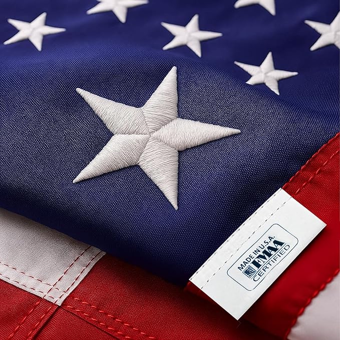 American Flag | American Flags for Outside 4X6 |100% Made in USA Flags-not imported - US Flag 4X6 American Flag Heavy Duty Outdoor with Embroidered Stars and Sewn Stripes | Flag for Outside-FMAA CERTIFIED