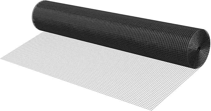 VEVOR Hardware Cloth 60 in x 100 ft, 1/2 in 19 Gauge Galvanized Wire Mesh Roll, Weather-Resistant Vinyl Coated Chicken Wire Fencing, Heavy Duty Welded Garden Plant Fencing for Rabbit Cage Snake Fence