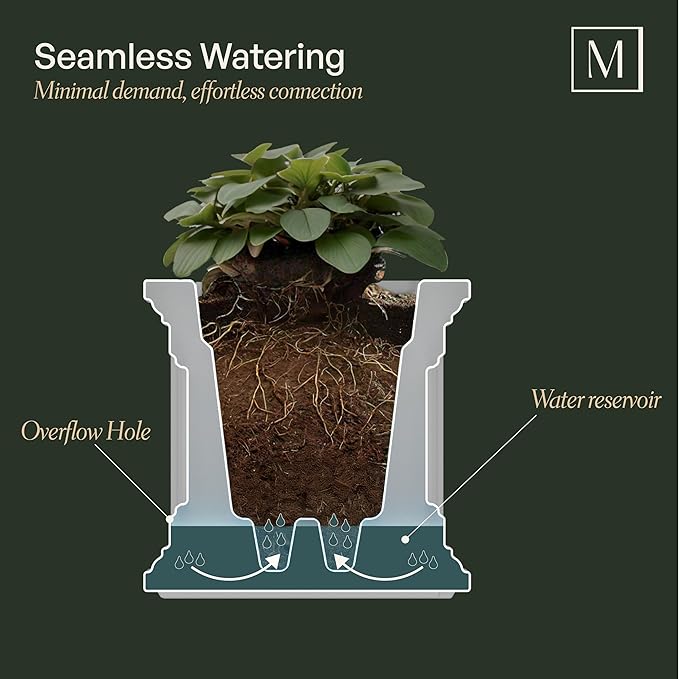 Mayne Fairfield 5ft Window Box, Self Watering Flower Box with Double Wall Design, All Season Fade Resistant Outdoor Window Planter with Steel Mounting Bracket, Graphite Grey