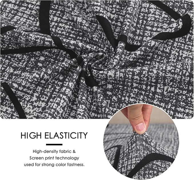 FORCHEER Waterproof Patio Cushion Cover for Outdoor Furniture 37x22x4 Stretch Floral Large Outdoor Cushion Cover with Ties 1 Piece Replacement Washable