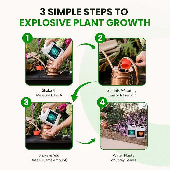 Humboldts Secret Base A & B Liquid Hydroponic Fertilizer | Complete Hydroponic Nutrients for Indoor and Outdoor Plants | Supports Healthy Vegetative Growth and Flowering Stage | 1 Gallon