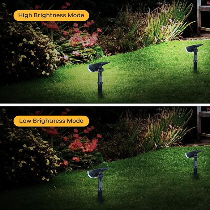 Linkind Solar Lights Outdoor StarRayS, Bright Solar Spot Lights Outdoor, IP65 Waterproof Spotlights for Garden Yard Landscape Walkway Patio Tree (Daylight, 6 Pack)