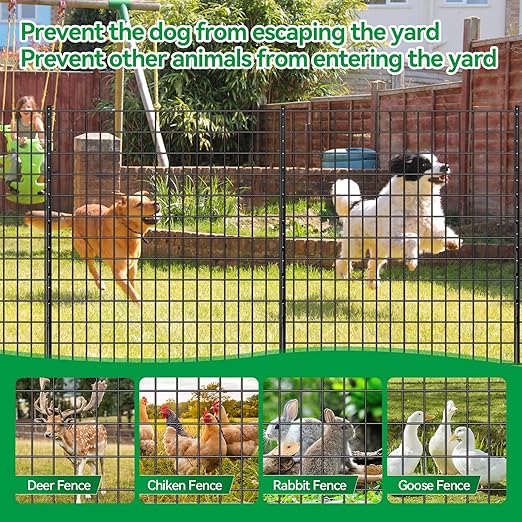 Welded Wire Fence, 50ft(L) x 36inch(H) PVC Anti-Rust Coated Wire Mesh, 2 Inch x 3 Inch 16GA Garden Edging Border, Roll Metal Animal Barrier for Yard Vegetable Plant Protection Poultry Netting