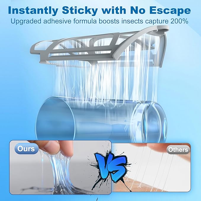 10 Pack Flying Trap Refills Compatible with zzevo Flying Insect Trap Refill, Insect Replacement Kit for M364 M364A and Max Fully Compatible Size (10 Pcs Refill)