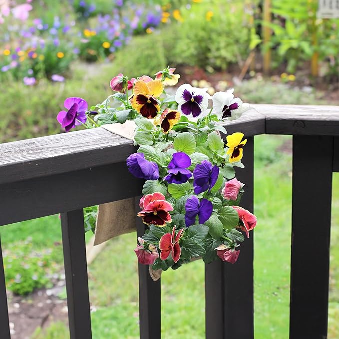 Hang & Grow Burlap Saddle Bag Planter for Outdoor Plants Vertical Flower Bag for Easy Outside Garden Decoration Reusable Saddle Hanging Bag for, Strawberry, Vegetables and Herbs, 2 Bags with 10 Holes