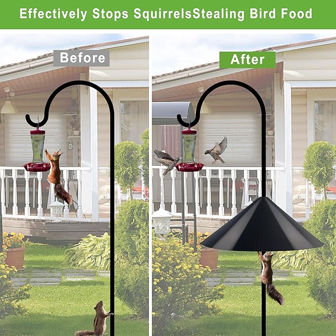 Squirrel Baffle 19 Inch for Bird Feeder Pole, Guaranteed Squirrel Proof, Weather-Resistant & Easy Install
