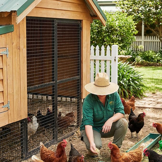 Black Hardware Cloth 1/2in Mesh 24in x 100ft, Chicken Wire Fencing PVC Coated 19 Gauge, Welded Chicken Wire for Rodent Proofing, Tree Guard, Garden Fence, Poultry Netting(1/2in x 24in x 100ft)