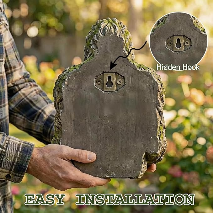 Bigfoot Bird Feeder, Funny Hanging Bird Feeder for Outdoors, Waterproof Tree-Mounted Outdoor Sculpture Feeders with Hidden Hook, for Courtyard Art Decoration Garden Decor Tree Garden Hugger