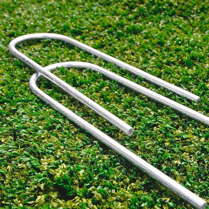 FORZA Steel U-Peg Ground Anchors | Heavy-Duty Galvanized Stakes for Soccer Goals Garden Yards Tents SOD Pins Lawn Landscaping Staples – Multiple Sizes & Packs (2, 18 Inch)