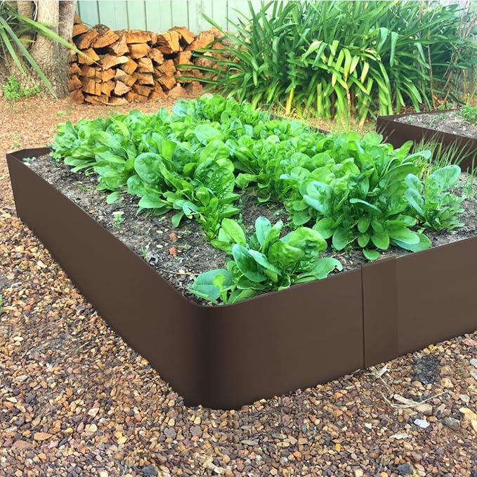 40" L X 4" H Metal Landscape Edging, 6 Pack Heavy Duty Galvanized Steel Garden Edging, Hammer-in Metal Edging for Landscaping for Lawn, Pathway, Yard