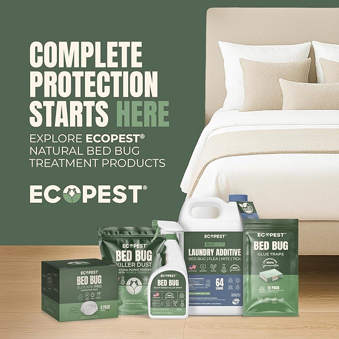 Bed Bug Interceptors – 8 Pack | Bed Bug Blocker (Pro) Interceptor Traps (White) | Insect Trap, Monitor, and Detector for Bed Legs