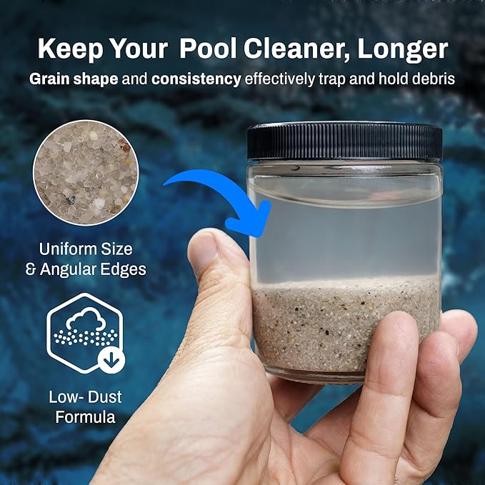 OptiFlow Pool Filter Sand, Premium Filtration with Pure Silica Formula, 50 Lbs - Swimming Pool System Accessories and Supplies for Cleaning and Maintenance
