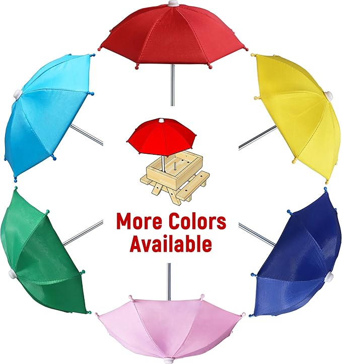 Replacement Mini Umbrella for COZYNUT Squirrel Feeder Picnic Table (Green)