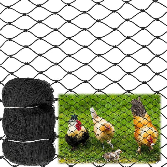 25 x 25 ft Aviary Bird Netting Chicken Netting Commercial Grade Heavy Duty Knotted 1 inch Mesh for Chicken Coops Poultry Blueberries Fruit Trees Net Aviary Garden