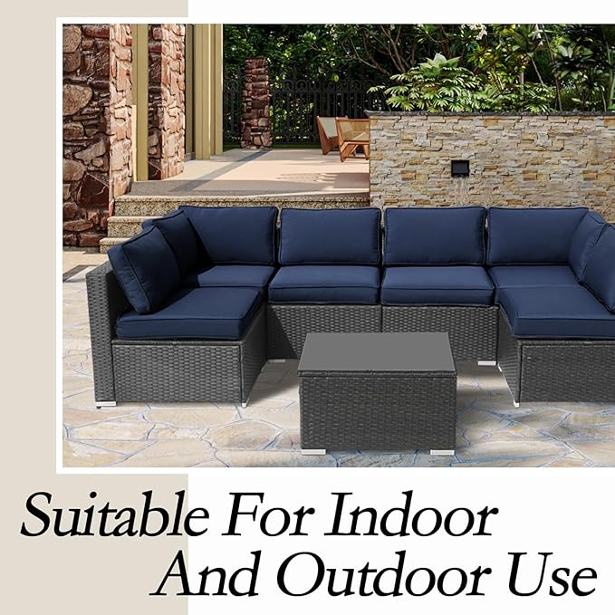 14Pieces Patio Cushion Covers Replacement Outdoor Couch Covers Splashproof UV-Resistant Furniture Cushion Sofa Slipcovers Set with Zippers,Cover Only 25.6x25.6x3.9inch