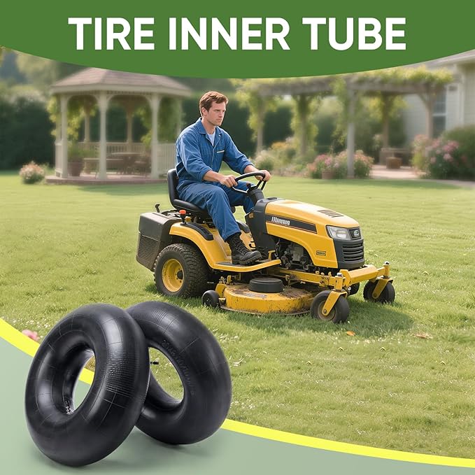 TICONN 16x6.50/7.50-8 Tire Inner Tube, 2 Pack Inner Tire Tube for Wheelbarrow Tires, Replacement Tube with TR-13 Straight Valve Stem for Yard Tractors, Wheelbarrows, ATVs
