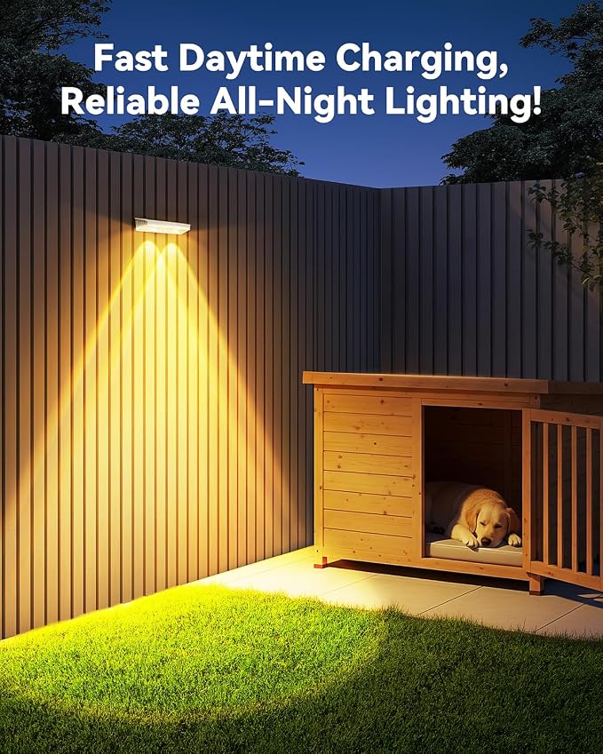 Fence Lights Solar Powered 12 Pack, 7 Fixed Colors & Color Changing Solar Fence Lights Outdoor, IP65 Waterproof Backyard Decoration for Patio, Deck, Pool, Step