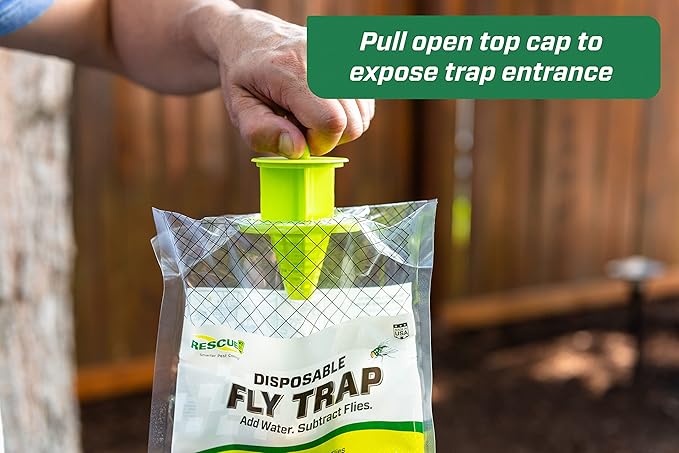 RESCUE! Outdoor Disposable Hanging Fly Trap - 2 Traps