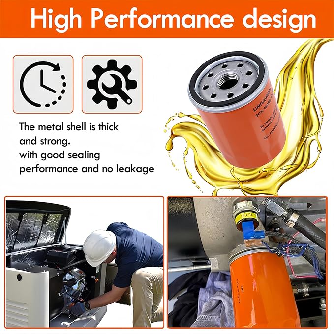 6484 Maintenance Kit Fit for Generac 12-18kW Standby Generators 760-990cc Engine Scheduled Maintenance Kit Include 0J8478S Air Filter, 070185E Oil Filter