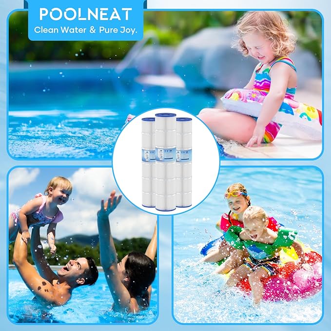 Jandy CL460 Pool Filter Cartridge Replacement for CV460,PJAN115,C-7468,FC-6410,FC-0810,115sq.ft,4Packs-Upgraded Material