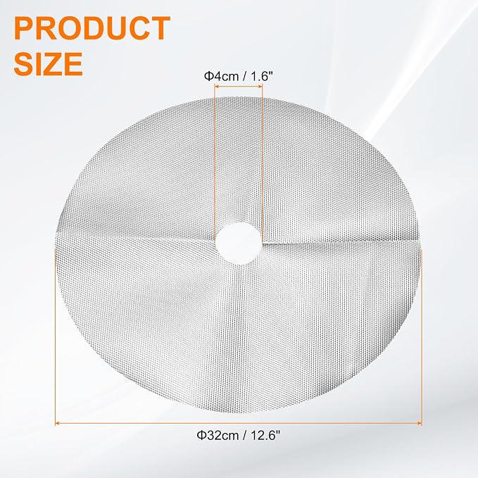 HARFINGTON 6pcs Tree Mulch Ring 12.6 Inch Non-Woven Round Tree Protector Weed Barrier Mat Plant Cover Rings for Weed Grass Control Root Protection, Silver