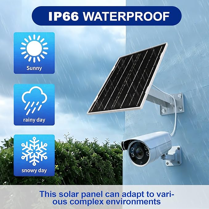 Eco-friendly 4.5W 5V Monocrystalline Solar Panel, Type-C Interface, IP66 Waterproof, 6.5-foot Cable, High Conversion Rate, Compatible with Various Electronic Devices