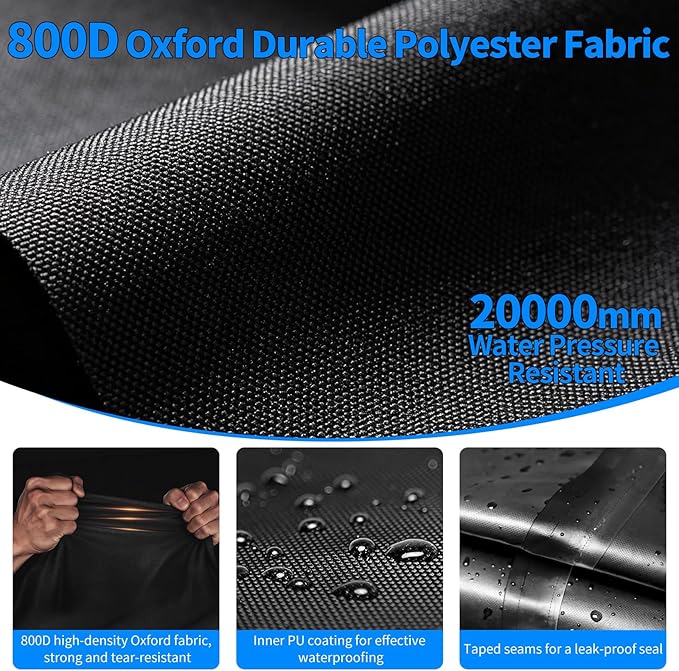 Rectangular Patio Table Cover with Umbrella Hole,Outdoor Lawn Patio Furniture Covers Heavy Duty 800D Oxford Fabric,Waterproof,Ripstop,UV Protection(88"Lx 58"W x 23.6"H)