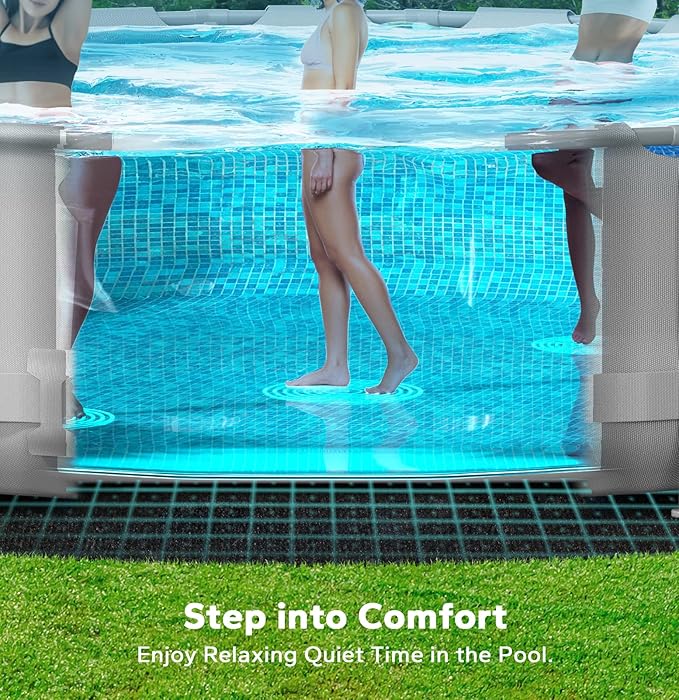 POOLHACKER 10' x 15' Oval Pool Liners for Above Ground Swimming Pools, Durable Geotextile Material, Easy to Install, Extends Life to The Line, Under Pool Padding