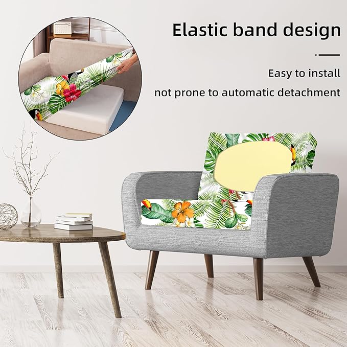 BIETYONE 8Pcs Stretch Patio Cushion Covers,Outdoor Couch Covers Replacement,Outdoor Couch & Sofa Slipcovers,for Patio Furniture Cushion Covers,Washable Reusable urniture Protector(Pelican,8PCS)