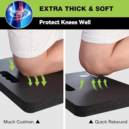 WORKPRO Extra Thick Kneeling Pad, Soft NBR Foam Cushioning for Knee, Large Foam Kneeler Mat for Gardening, Bathing Baby, Exercise, Workout Supplies, 17.5 x 11 x 1.5 in, Black