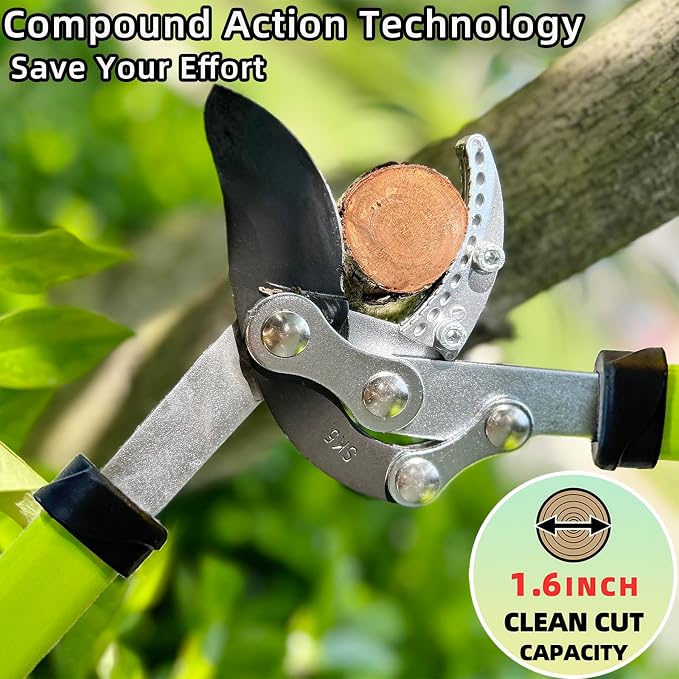 YRTSH Loppers Hedge Clippers Garden Shears, 3PCS Yard Tools Combo Set Tree, Shrub & Bush Care Kit for Lawn Garden, Branch Cutter with Compound Action Tree Trimmer & Trimming Borders
