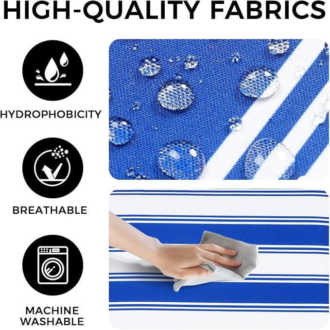 14 Piece Outdoor Patio Cushion Covers Replacement Waterproof with Zipper for 6-Seater Sectional Couch Chair Patio Furniture Conversation Sofa Seat Cushions Slipcovers Set, Only Cover