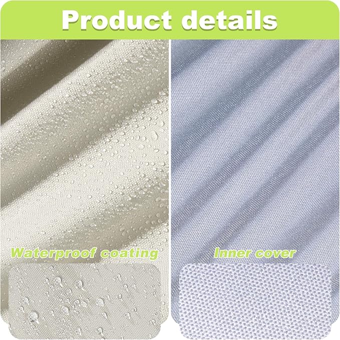Stackable Patio Chair Cover, Outdoor Chair Cover Waterproof 210D, Stacked Chairs Lounge Chair Covers Outdoor Stack Chairs for All Weather Protection (Beige, 25"L x 25"W x 47”H)