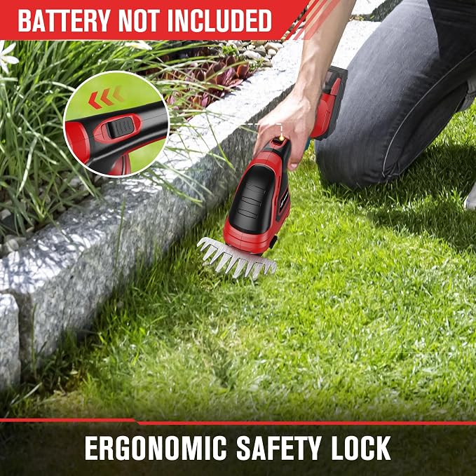 HEINPRO Cordless Hedge Trimmer Compatible with Milwaukee M18 Battery (Battery not Included), Electric Hedge Trimmer Cordless Grass Trimmers, Bush Trimmers Grass Shears Handheld for Yard,Garden