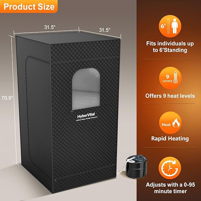 Portable Sauna for Home, Spacious Sauna Tent with 3.0L Fast-Heating Steamer Steamer & Ergonomic Chair for Full Body SPA, Easy Assembly Quick Heat-Up Sauna Experience