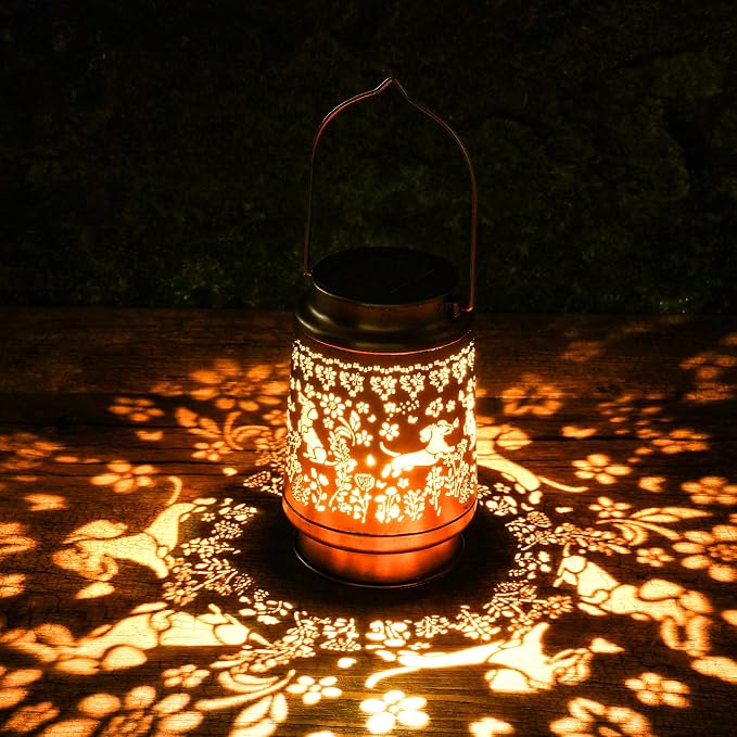 Dachshund Solar Lanterns Outdoor Waterproof, Dachshund Wiener Dog Gifts for Women Men Hanging Solar Lights for Outside, Decorative Light for Garden Patio Porch Yard Decor