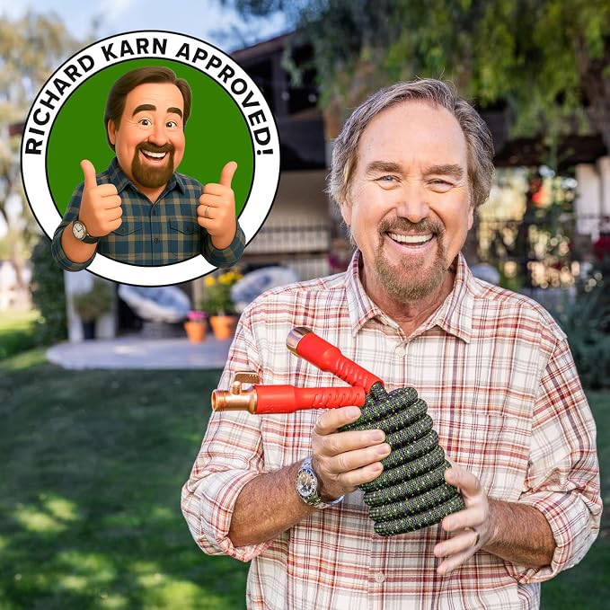 Pocket Hose Ballistic Double UV Edition 100 FT Expandable Garden Hose w/Pocket Pivot Swivel Connector, Anti-Burst Sleeve Reinforced w/Bulletproof Fiber, Lightweight, No-Kink, Compact, AS SEEN ON TV