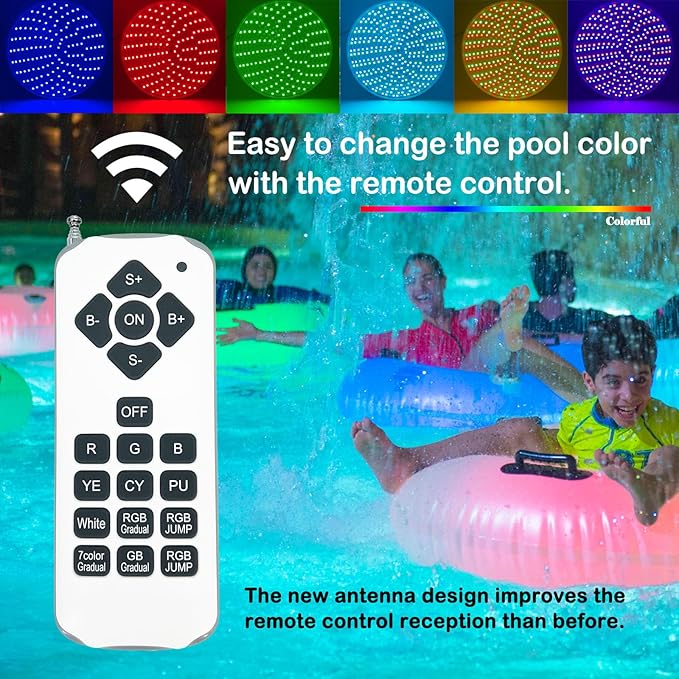 2025 Upgraded 50W Color LED Pool Light Bulb, RGB Color Changing Pool Lights for Inground Swimming Pool, Replacement Bulb for Pentair Hayward Fixtures (120V 50W)