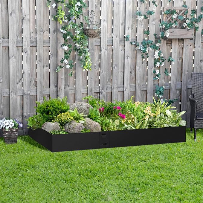 Metal Landscape Edging 41" L X 6.3“H, 6 Pack Galvanized Steel Landscape Edging,Hammer in Landscape Edging, Metal Edging for Landscaping