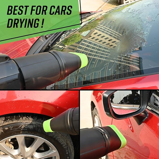 Sealegend Car Drying Nozzle Compatible with EGO Leaf Blower Models 530 575 580 615 650 670 765, Compact Nozzle Attachment for Easy Snow & Leaves Removing, 360°Rotation & Scratch Protection, 9.5 in.