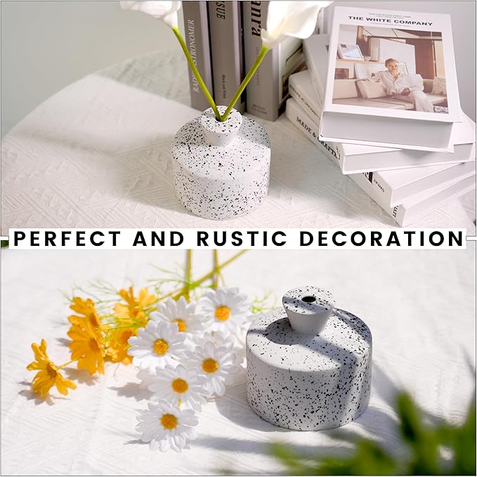 Ceramic Watering Bell, Decorative Watering Can for Plants, Stylish Indoor and Outdoor Watering Pot, Perfect for Home Garden and Office Décor(Starry White 19 fl oz)