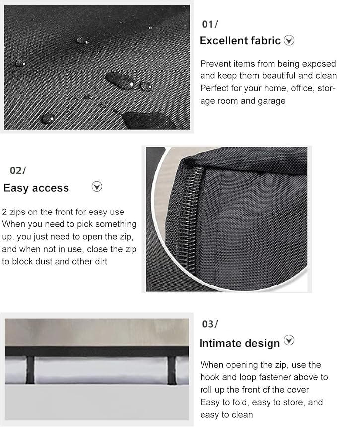 Outdoor Shelving Cover, 36x18x72in Storage Shelving Unit with Zip, Oxford Fabric for Indoor and Outdoor Kitchen Shelves