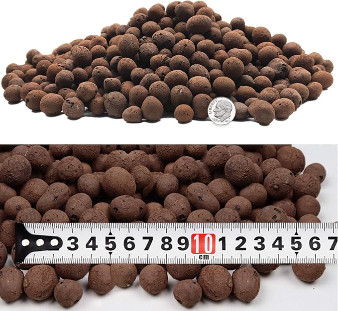2LBS Leca Expanded Clay Pebbles Hydroponics Supplies for Indoor Garden Plants (2LBS)