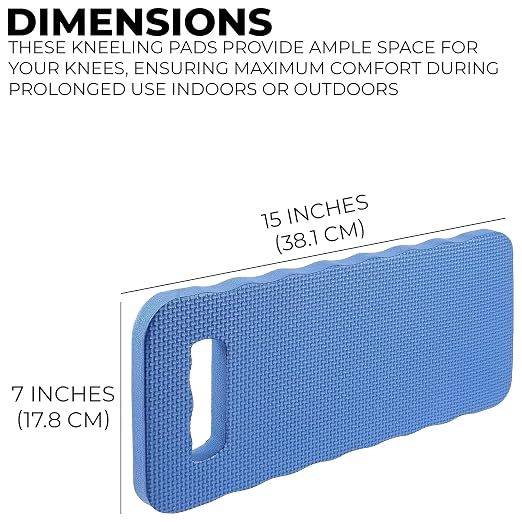 Black Duck Brand Large Kneeling Pads 15" x 7" for Gardening, Cleaning & Repairs – 12 Pack – Waterproof, Lightweight & Durable for Indoor & Outdoor Use