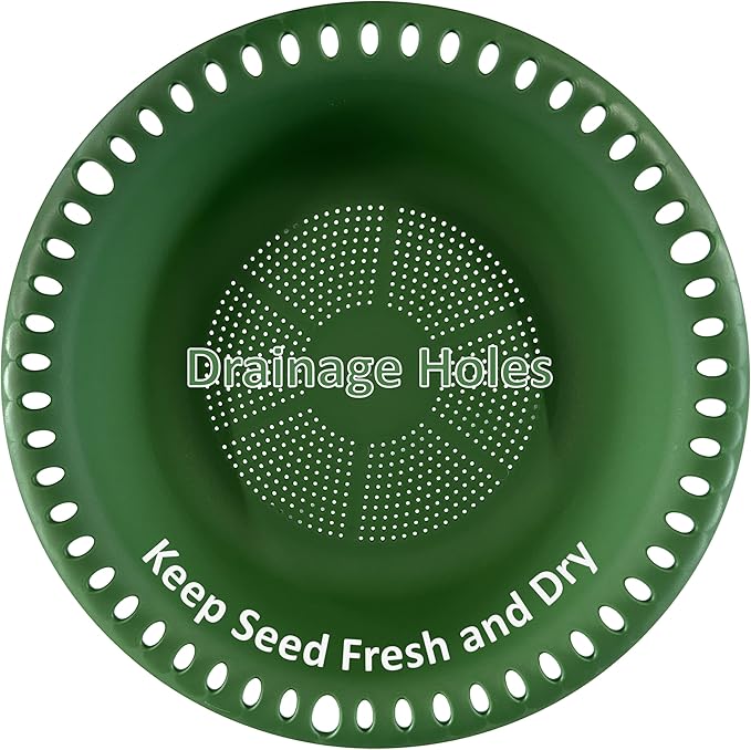 Hanging Bird Feeder Tray with Drainage Holes for Outside Fit Most Seed, Rugged Recycled Plastic Feeding Station, Great for Attracting Wild Birds (12 inch, Green)