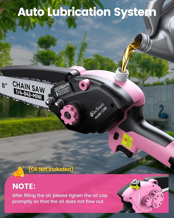 Electric Mini Chainsaw for Pruning Small Trees, Brushless 8 inch & 6 inch Portable Hand Saw with 2 Rechargeable Batteries, 1000W Handheld Chain Saw for Wood Cutting, Gardening Gifts for Mother’s Day