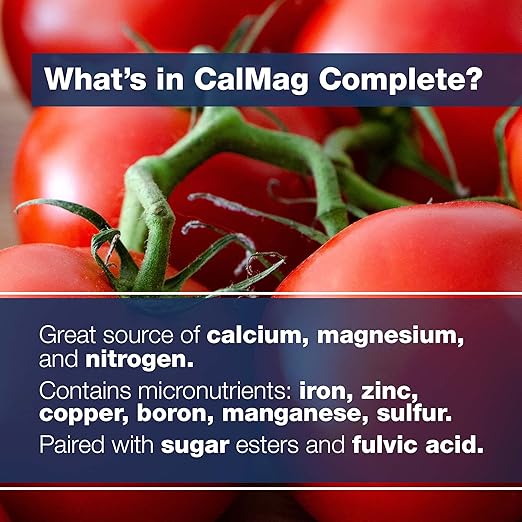 Cal-Mag Complete – Calcium Magnesium Supplement with Micronutrients to Correct Deficiencies in Soil & Hydroponics, 32 oz
