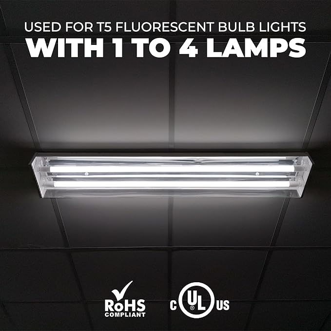 OHLECTRIC Replacement for ICN-4S54-90C-2LS-G, 4 Lamp, T5 Fluorescent Electronic Ballast (4-Pack) 120-277 Volt - Instant Start - Standard and Energy Efficient Ballasts, UL Approved (4)